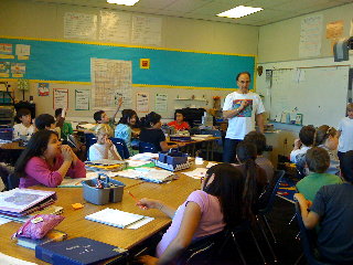 Jonathan in the classroom